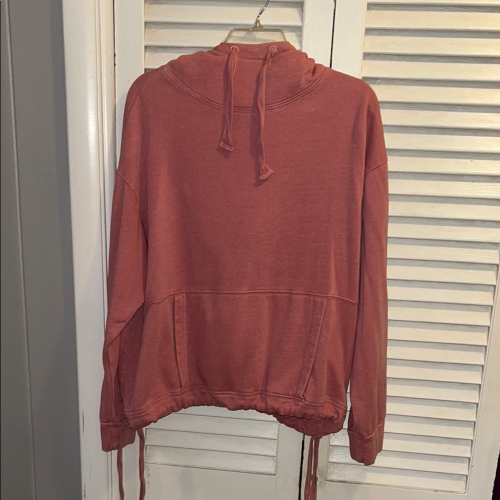 Large Pink Charles River Apparel Hoodie.